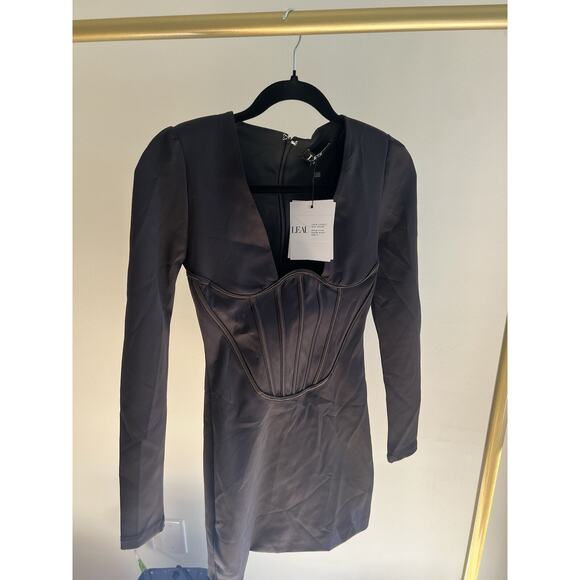 NEW Leau Black Corset Dress Doha Small - Picture 1 of 2